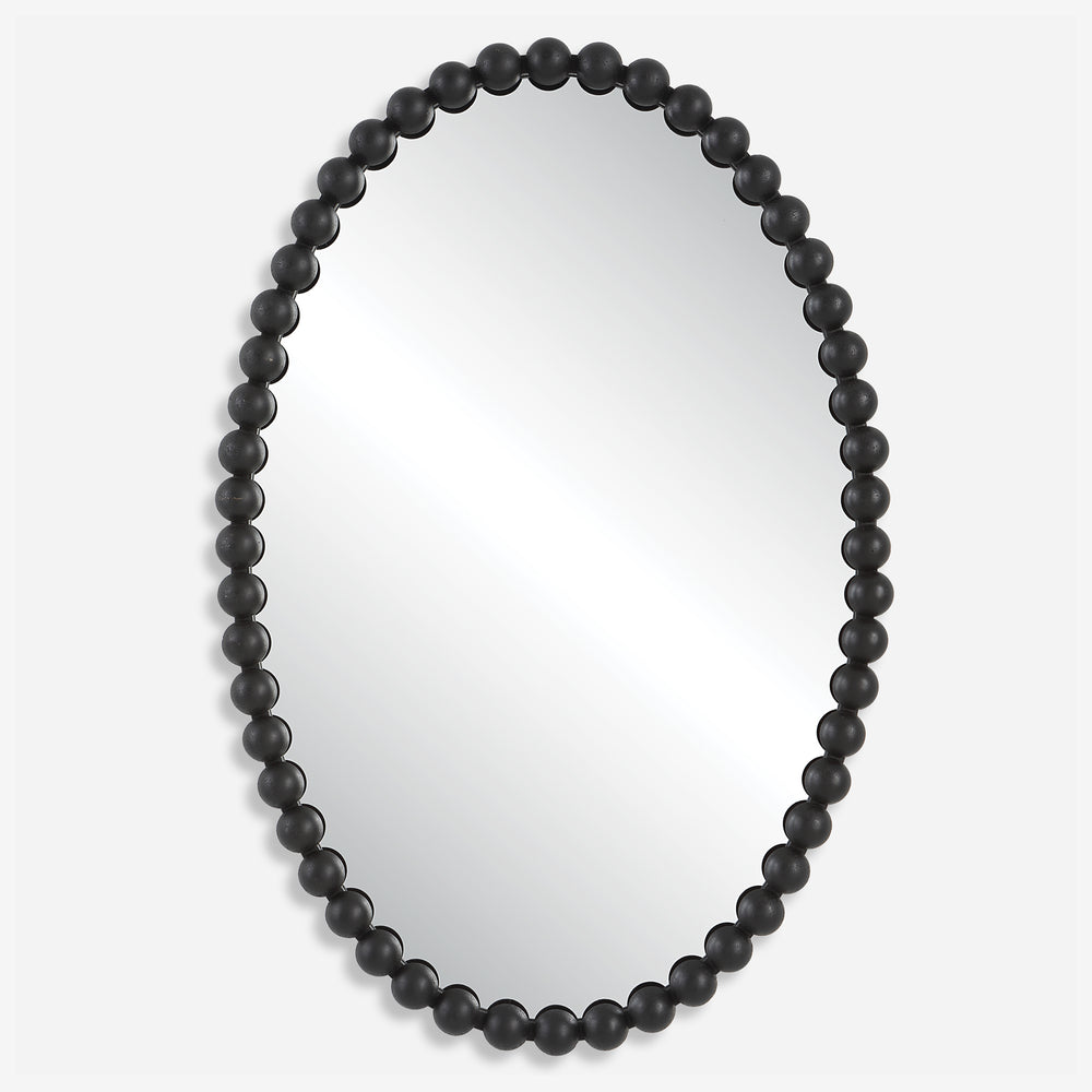 Uttermost Serna Black Oval Mirror 09876 MIRROR, MDF, IRON