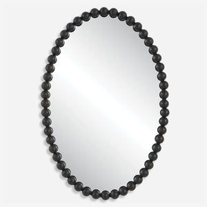 Uttermost Serna Black Oval Mirror 09876 MIRROR, MDF, IRON