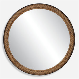 Uttermost Bolton Round Rope Mirror 09867 MDF, METAL, ROPE, MIRROR