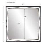 Uttermost Entangled Modern Square Mirror 09868 IRON, MDF, MIRROR,POND CYPRUS