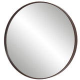 Uttermost Eden Mahogany Round Mirror 09869 MDF, MIRROR,POND CYPRUS