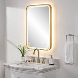 Uttermost Crofton Lighted Brass Vanity Mirror 09862 STAINLESS STEEL,METAL, MIRROR