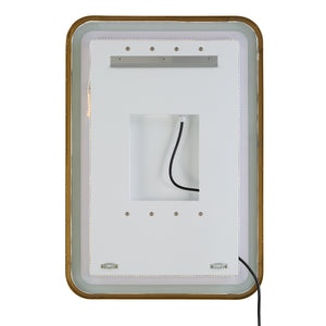 Uttermost Crofton Lighted Brass Vanity Mirror 09862 STAINLESS STEEL,METAL, MIRROR