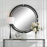 Uttermost Quadrant Modern Round Mirror 09878 IRON,MDF, MIRROR