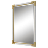 Uttermost Malik White & Gold Mirror 09879 IRON,MDF, MIRROR, SHAGREEN