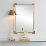 Uttermost Malik White & Gold Mirror 09879 IRON,MDF, MIRROR, SHAGREEN