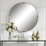 Uttermost Clip Modern Round Mirror 09882 IRON,MDF, MIRROR