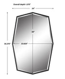 Uttermost Facet Octagonal Iron Mirror 09889 IRON, MIRROR, MDF