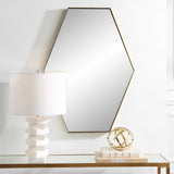 Uttermost Ankara Brass Hexagon Mirror 09894 METAL,MDF,GLASS