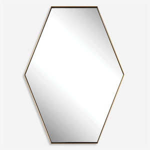 Uttermost Ankara Brass Hexagon Mirror 09894 METAL,MDF,GLASS