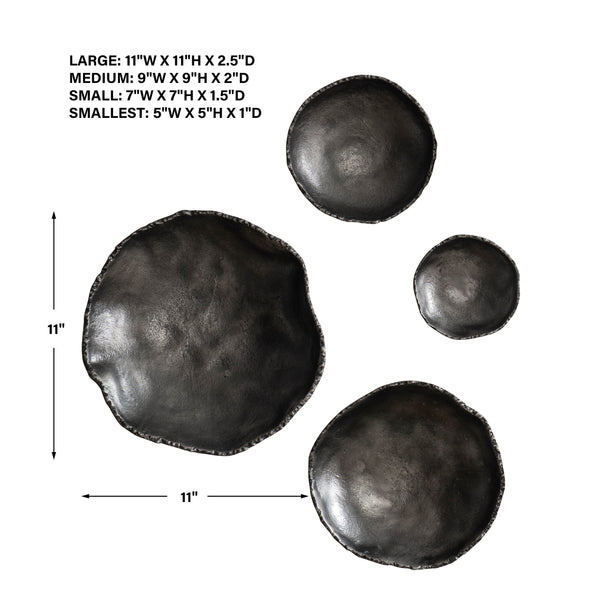 Uttermost Lucky Coins Nickel Wall Decor, Set/4 04344 ALUMINUM