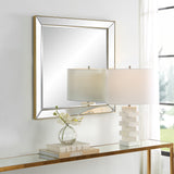 Uttermost Lytton Gold Square Mirror 09891 PS, MIRROR, MDF, PAPER