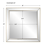 Uttermost Lytton Gold Square Mirror 09891 PS, MIRROR, MDF, PAPER