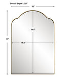 Uttermost Sidney Arch Mirror 09896 STAINLESS STEEL,MDF,GLASS