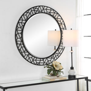 Uttermost Mosaic Metal Round Mirror 09907 MDF,IRON,MIRROR