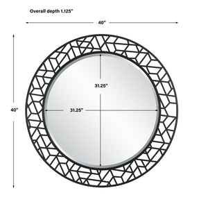 Uttermost Mosaic Metal Round Mirror 09907 MDF,IRON,MIRROR