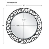 Uttermost Mosaic Metal Round Mirror 09907 MDF,IRON,MIRROR