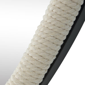 Uttermost Ranchero White Round Mirror 09908 IRON, MDF, MIRROR, COTTON ROPE