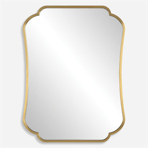 Uttermost Athena Brushed Brass Mirror 09904 STAINLESS STEEL,MIRROR,MDF