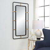 Uttermost Escapade Industrial Mirror 09905 STAINLESS STEEL,MIRROR,MDF