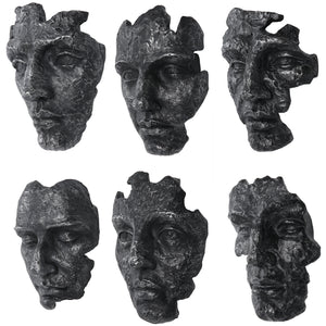 Uttermost Self-Portrait Metallic Wall Decor, Set/6 04350 POLYRESIN