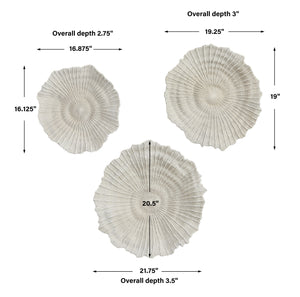 Uttermost Ocean Gems Coral Wall Decor, Set/3 04351 POLYRESIN
