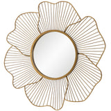 Uttermost Blossom Gold Floral Mirror 09912 STEEL, MIRROR,MDF