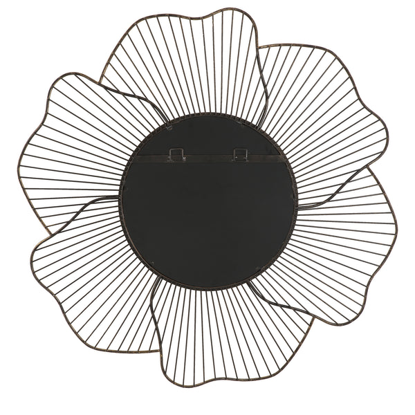 Uttermost Blossom Gold Floral Mirror 09912 STEEL, MIRROR,MDF