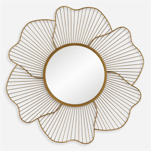 Uttermost Blossom Gold Floral Mirror 09912 STEEL, MIRROR,MDF