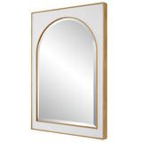 Uttermost Crisanta Gloss White Arch Mirror 09916 MIRROR,IRON,MDF