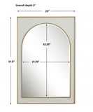 Uttermost Crisanta Gloss White Arch Mirror 09916 MIRROR,IRON,MDF