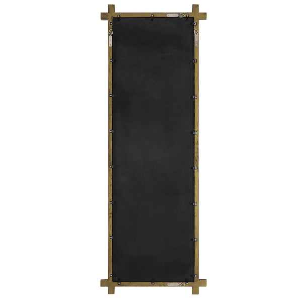 Uttermost Abanu Ribbed Gold Dressing Mirror 09917 RESIN,MDF,IRON,MIRROR