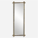 Uttermost Abanu Ribbed Gold Dressing Mirror 09917 RESIN,MDF,IRON,MIRROR