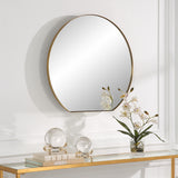 Uttermost Cabell Small Brass Mirror 09922 METAL,STAINLESS STEEL,GLASS