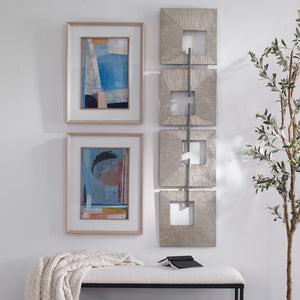 Uttermost Linked Champagne Metal Wall Decor 04354 IRON SHEET AND TUBE