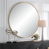 Uttermost Junius Large Gold Round Mirror 09928 MIRROR, MDF, IRON