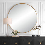 Uttermost Junius Large Gold Round Mirror 09928 MIRROR, MDF, IRON