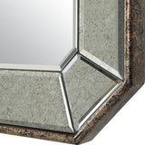 Uttermost Cortona Antiqued Vanity Mirror 09927 WOOD, MIRROR,PAPER,METAL