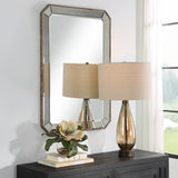 Uttermost Cortona Antiqued Vanity Mirror 09927 WOOD, MIRROR,PAPER,METAL