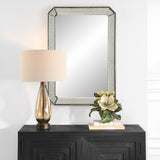 Uttermost Cortona Antiqued Vanity Mirror 09927 WOOD, MIRROR,PAPER,METAL