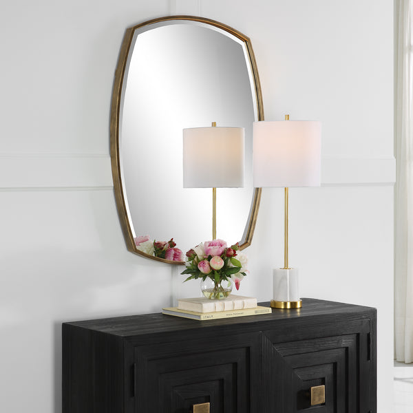Uttermost Varenna Aged Gold Vanity Mirror 09929 Iron,mirror, MDF