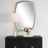 Uttermost Varenna Aged Gold Vanity Mirror 09929 Iron,mirror, MDF