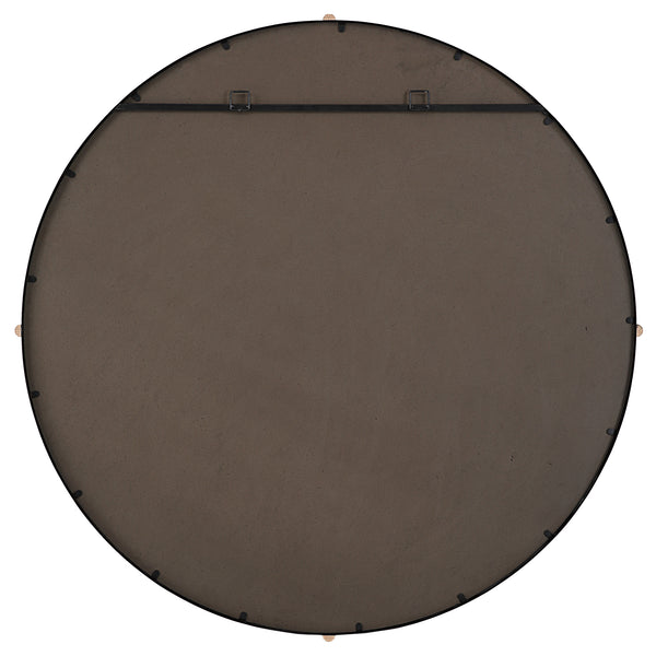 Uttermost Bonded Round Black Mirror 09939 IRON, MIRROR, MDF, PINE