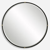 Bonded Round Black Mirror