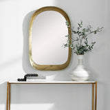 Uttermost Bradano Brass Arch Mirror  07086 Cast Aluminum, Glass, MDF