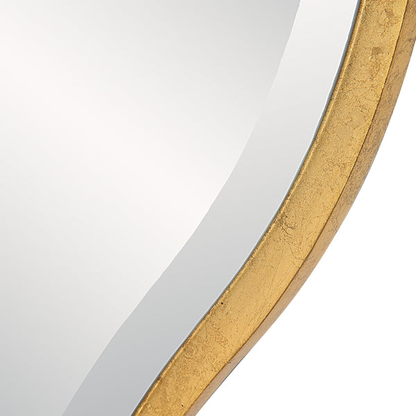Uttermost Aneta Large Gold Round Mirror 09943 MDF,MIRROR