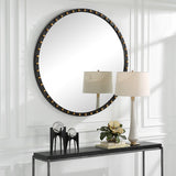 Uttermost Sele Oversized Round Mirror 09949 MIRROR, MDF, BEECH