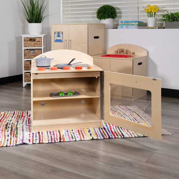 English Elm Hercules Children's Wooden Kitchen Stove - Safe, Durable Playset for Imaginative Role Play & Learning MK-DP001-GG