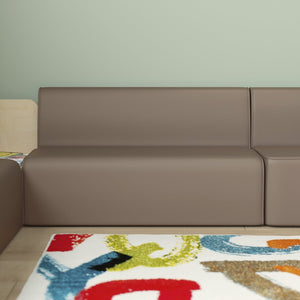 English Elm Bright Modular Classroom Soft Seating - Commercial Grade 2-Seater Sofa, Easy-Clean, Safe Design MK-KE15709-GG