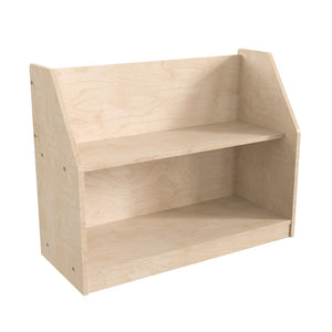English Elm Bright Beginnings 2-Shelf Wooden Classroom Display Shelf - Sturdy, Safe, and Stylish Storage Solution MK-KE19226-GG